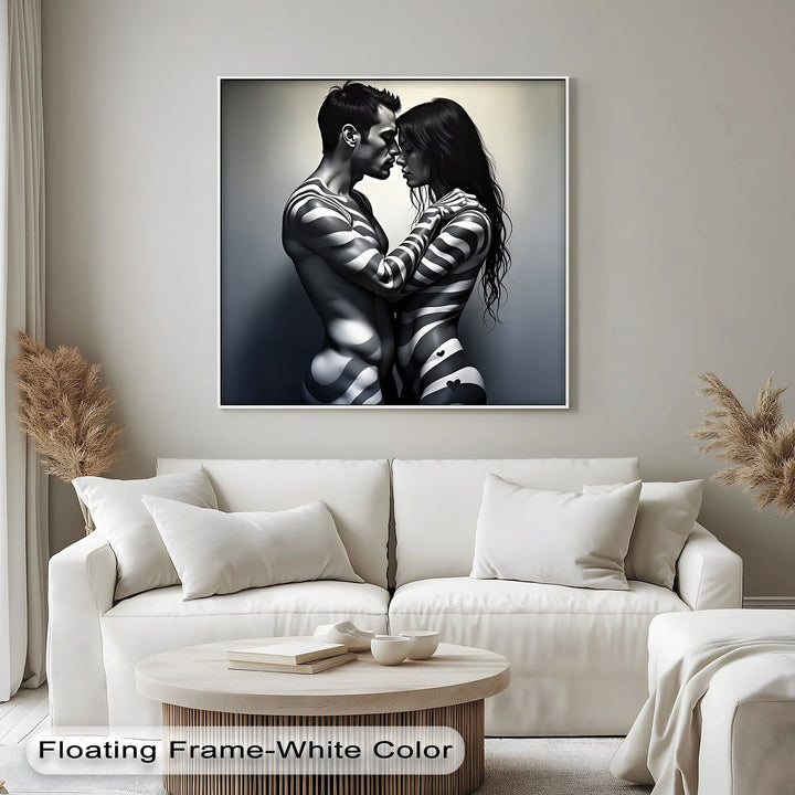 Stripes of Passion – Erotic Canvas Print
