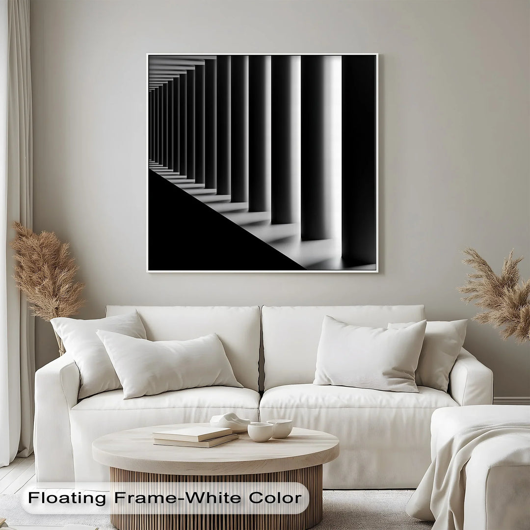 Eternal Symmetry – Monochrome Columns Canvas Prints - MyPhotoStation