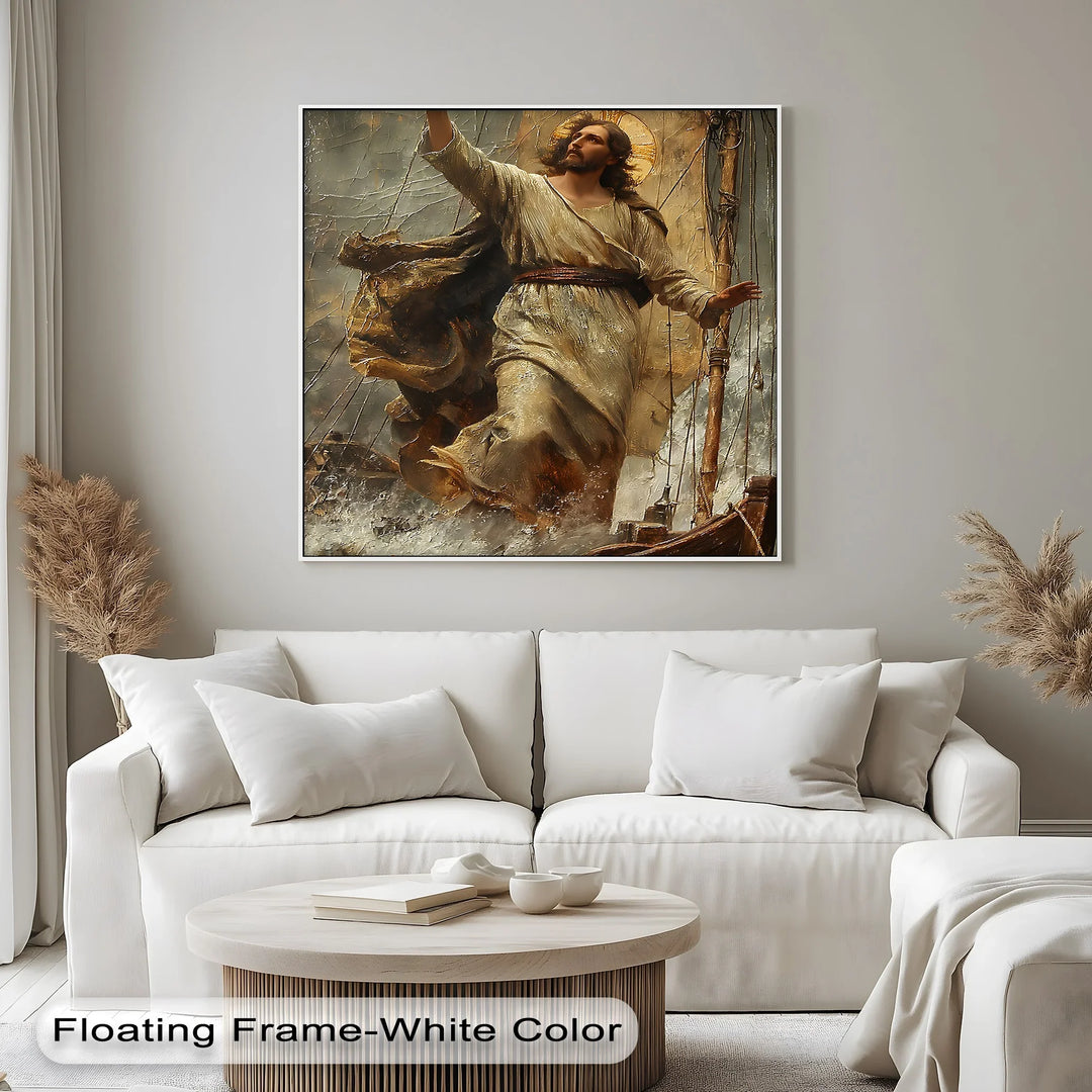 Jesus Calming the Storm – Inspirational Christian Canvas Print - MyPhotoStation