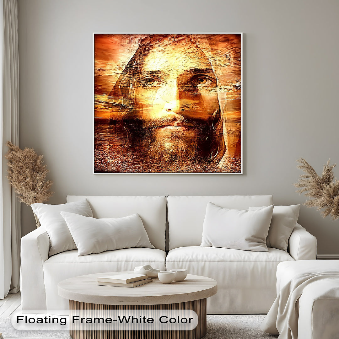 Divine Gaze – Contemporary Jesus Portrait Canvas Wall Art