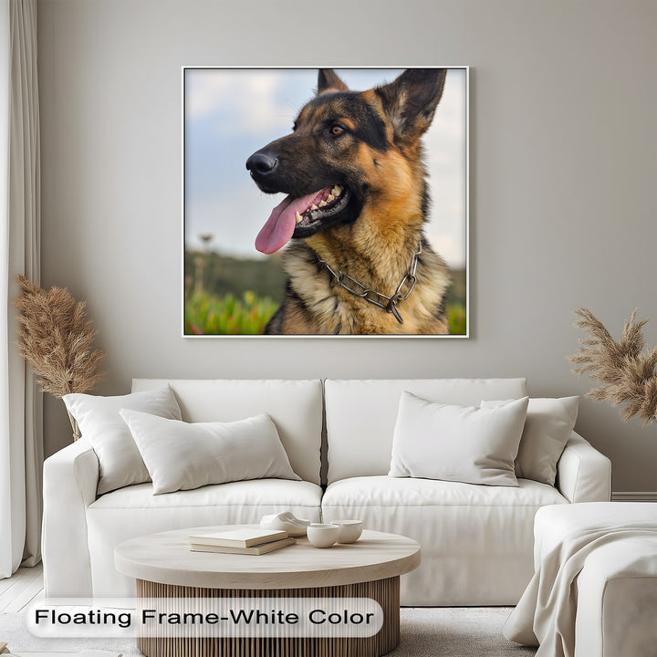 Loyal Guardian – German Shepherd Outdoor Portrait Puppies Canvas Print