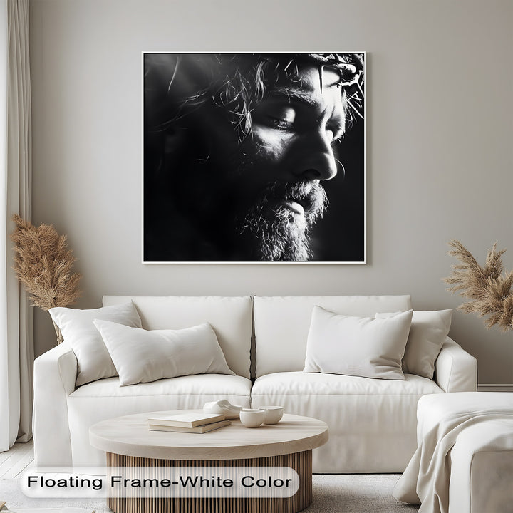 Light of Mercy – Jesus in Crown of Thorns Canvas Prints