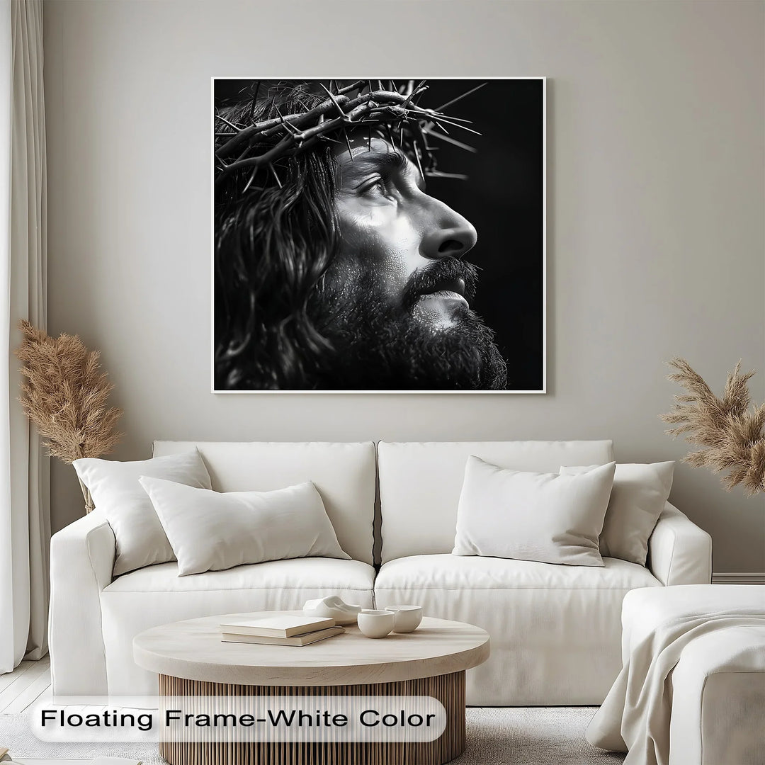 Crown of Mercy – Black and White Jesus Canvas Prints - MyPhotoStation