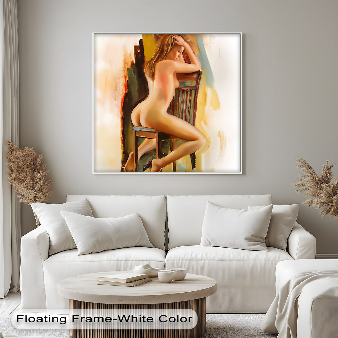 Golden Silence – Erotic Canvas Print