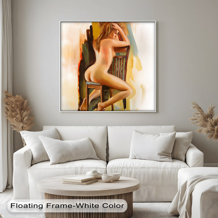 Golden Silence – Erotic Canvas Print