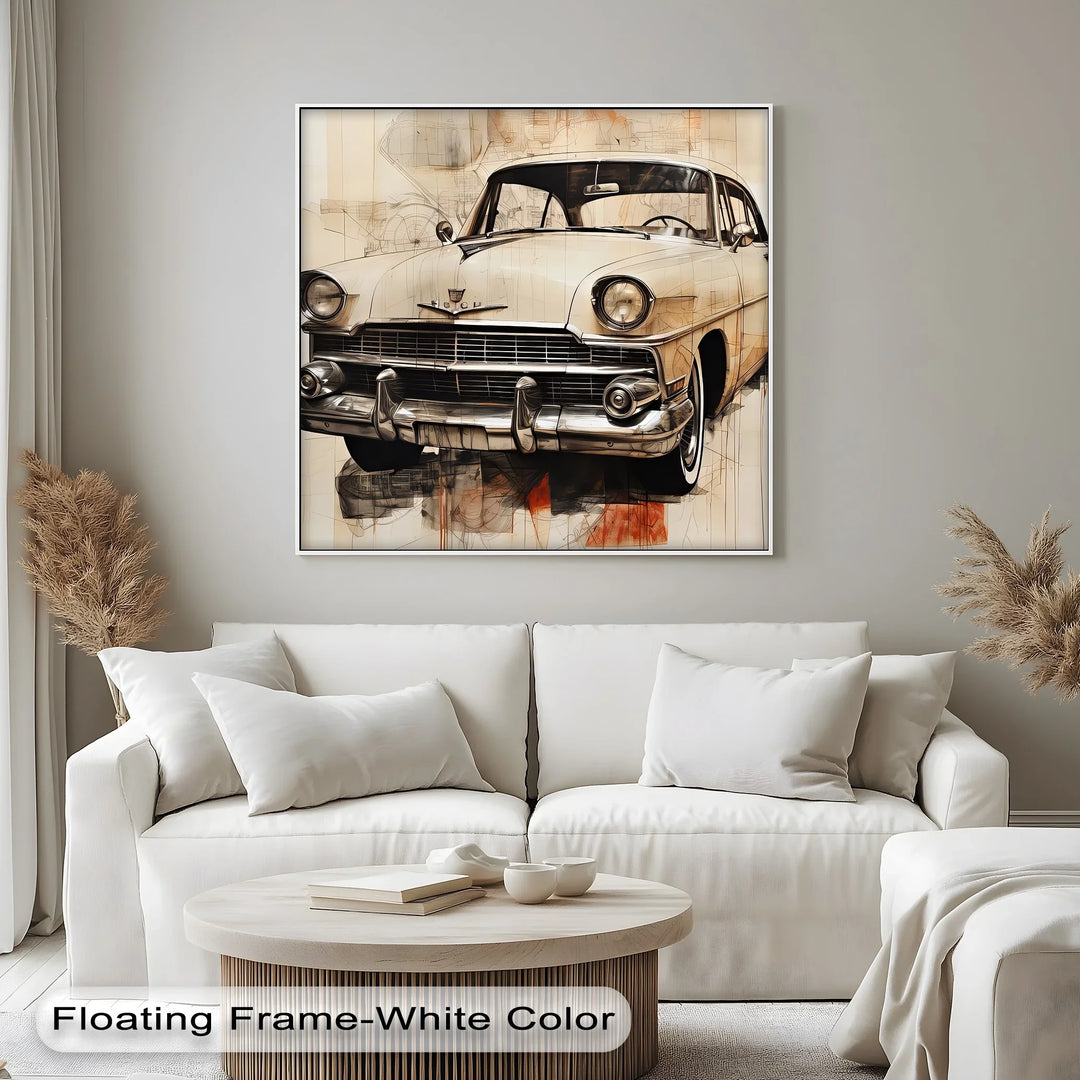 Elegant Cream Cruiser – Car Canvas Print - MyPhotoStation