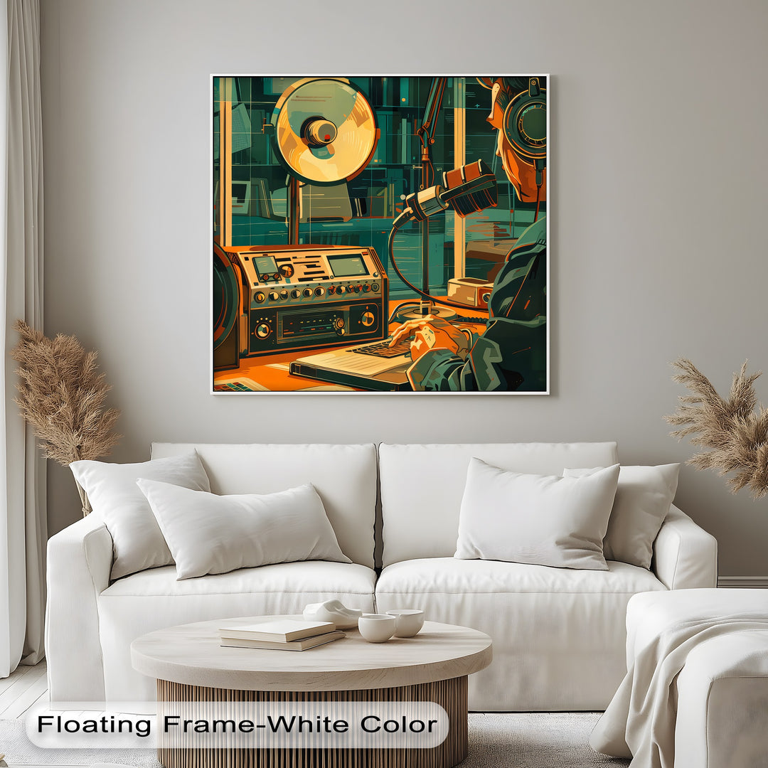 Broadcast Flow – Modern DJ Studio Canvas Print