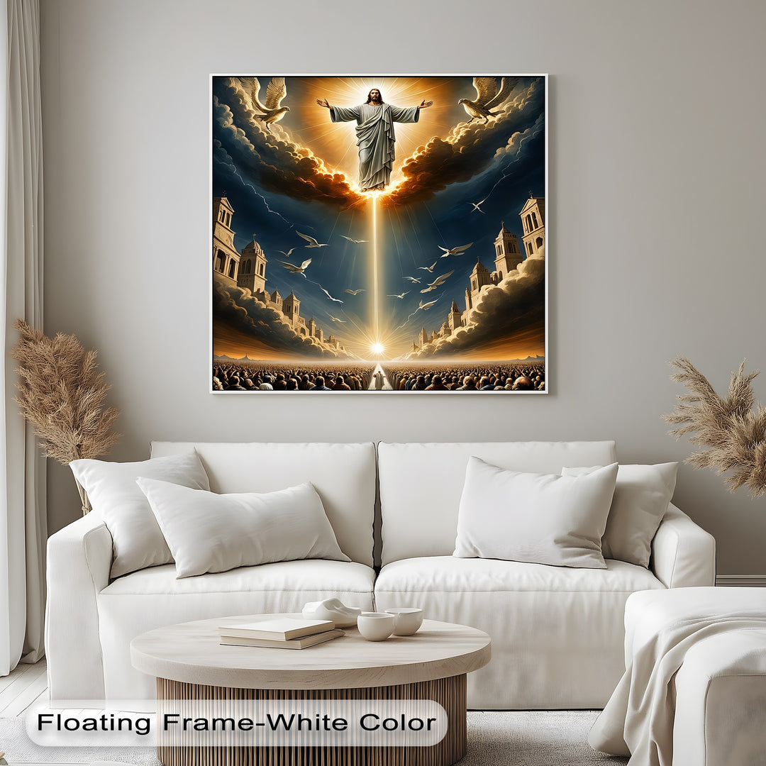 The Ascension of Christ – Radiant Biblical Canvas Wall Art
