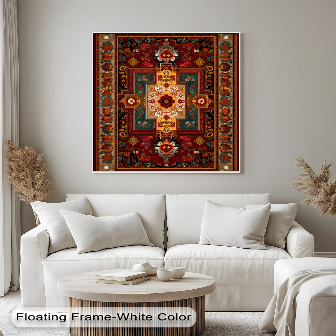 Imperial Bloom – Persian Rug Canvas Print