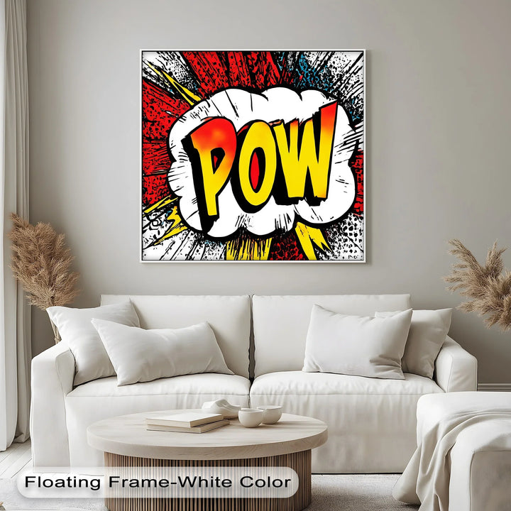 Pop Art Style POW Canvas Wall Art

