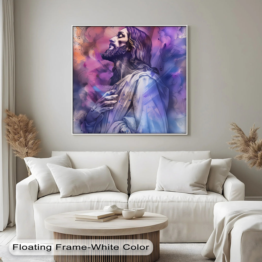 Jesus Looking to the Heavens – Jesus Canvas Print