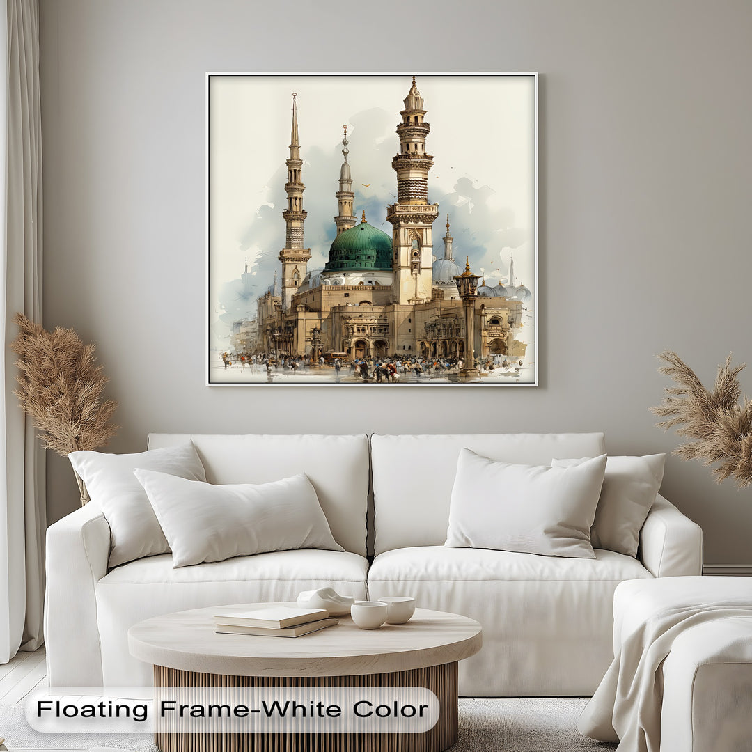 Sacred Serenity – Al-Masjid an-Nabawi Medina Canvas Print