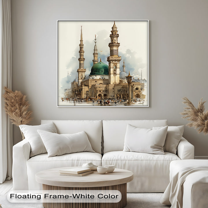 Sacred Serenity – Al-Masjid an-Nabawi Medina Canvas Print