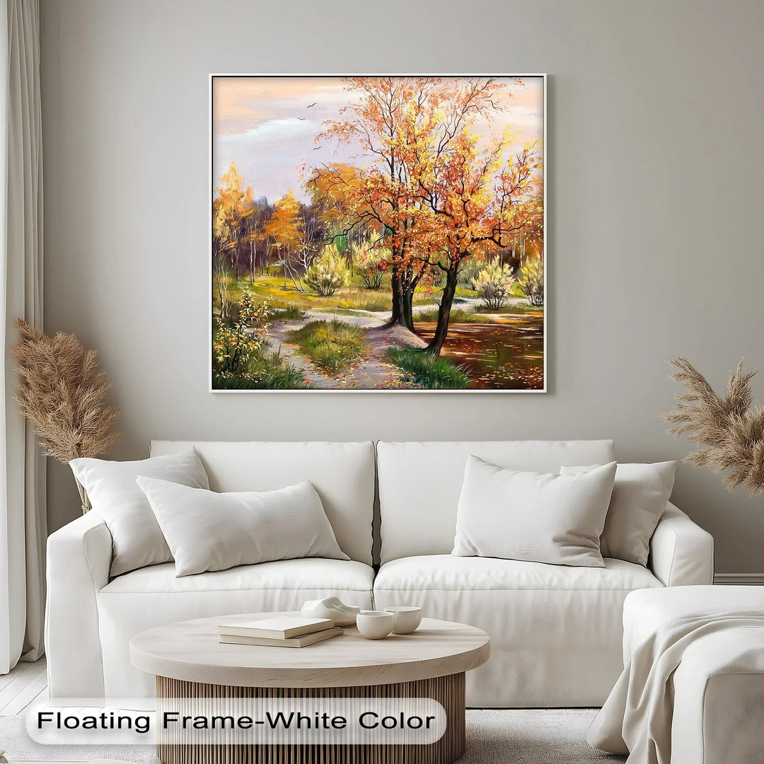 Colorful fall foliage nature wall decor

