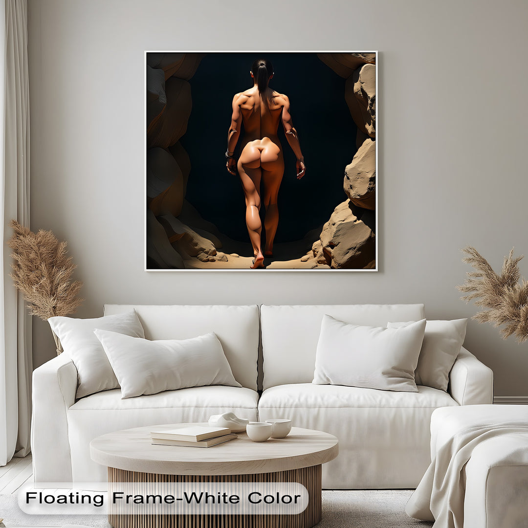 Into the Unknown – Desert Nude Canvas Wall Art | Living Room Art