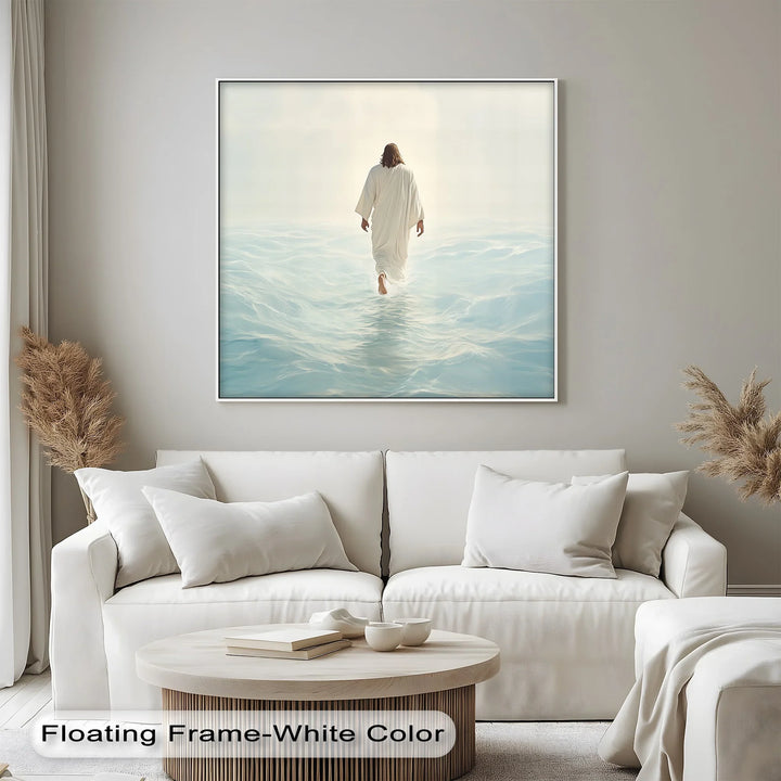The gentle ripple of faith flows through this sacred photo canvas scene.


