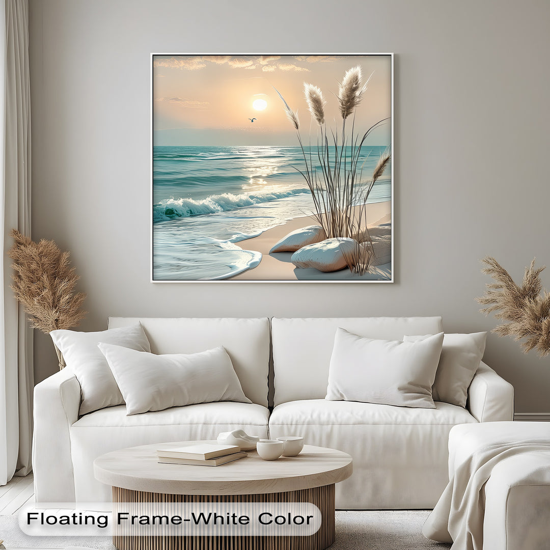 Waves of Peace – Seaside Sunrise Canvas Print