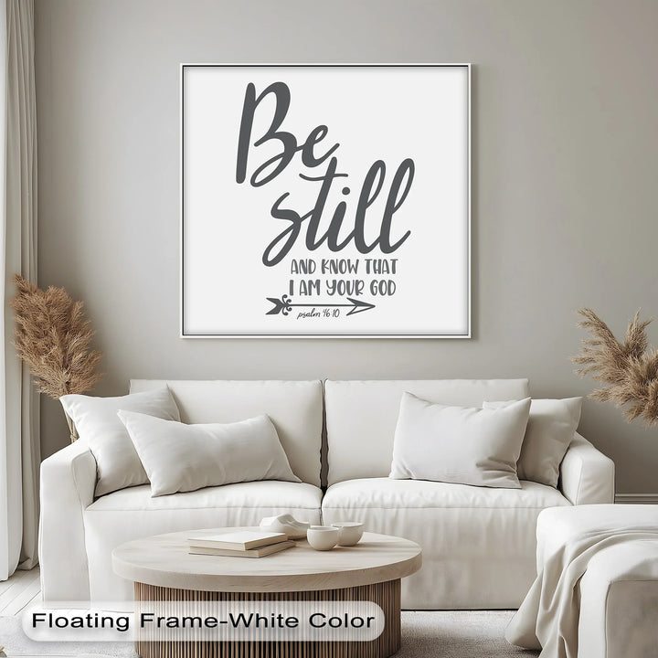 Psalm 46:10 wall art – peaceful and faith-filled canvas
