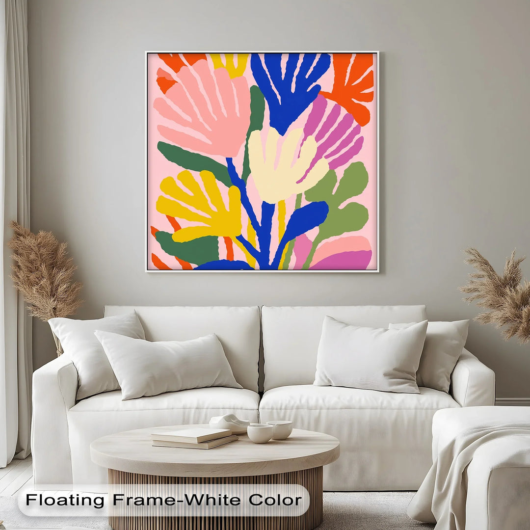 Modern Fauvist Floral Composition – Colorful Abstract Canvas Print - MyPhotoStation