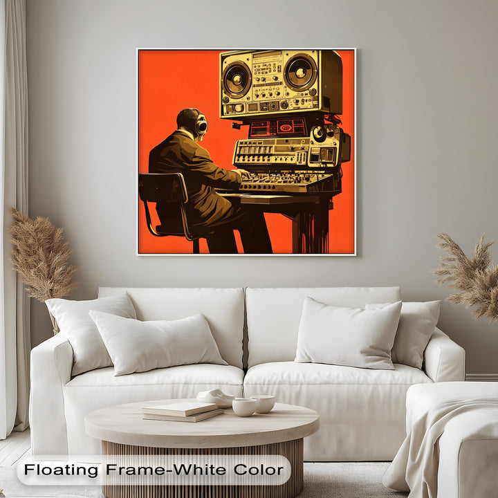 Analog Overload – Retro Audio Control Canvas Print