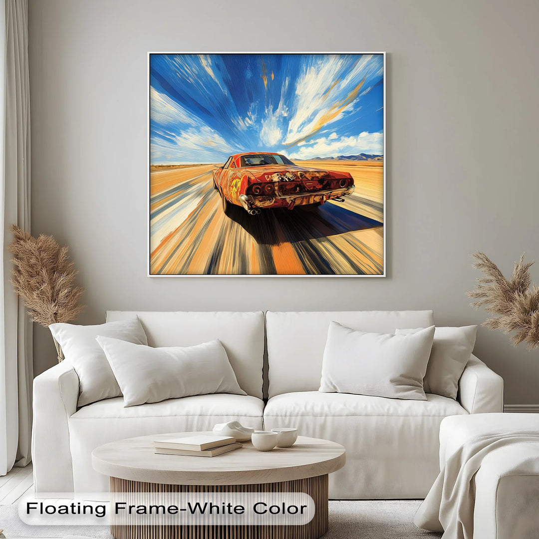 Blazing Speed on Desert Highway – Car Canvas Print - MyPhotoStation