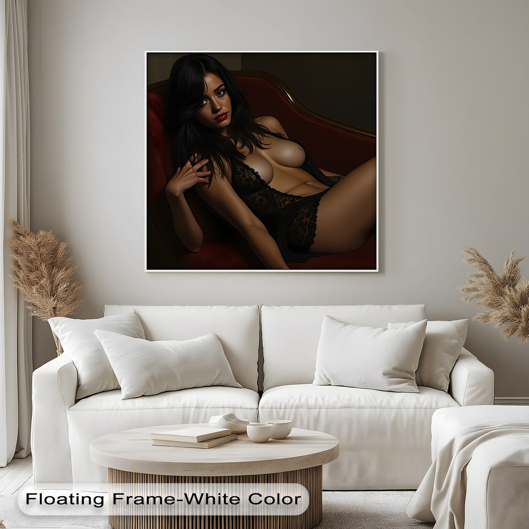 Crimson Desire – Erotic Canvas Print