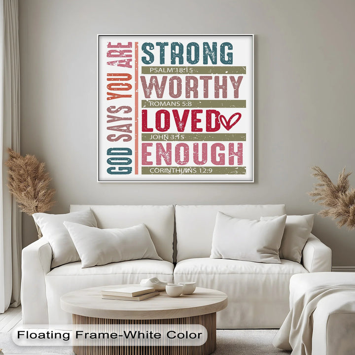 Christian inspirational Bible verse wall art for encouragement

