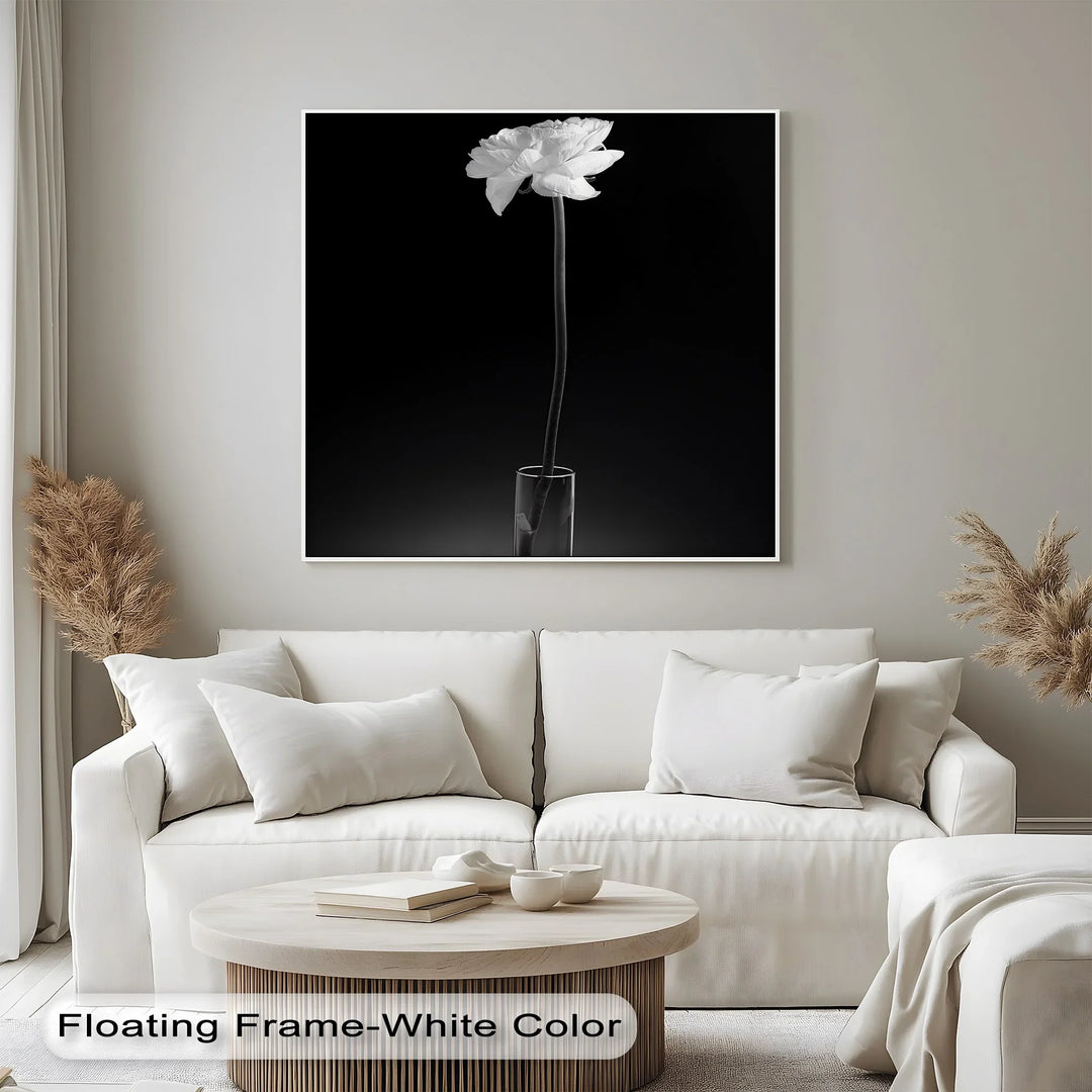 Solitary Grace – White Flower in Vase Canvas Prints - MyPhotoStation