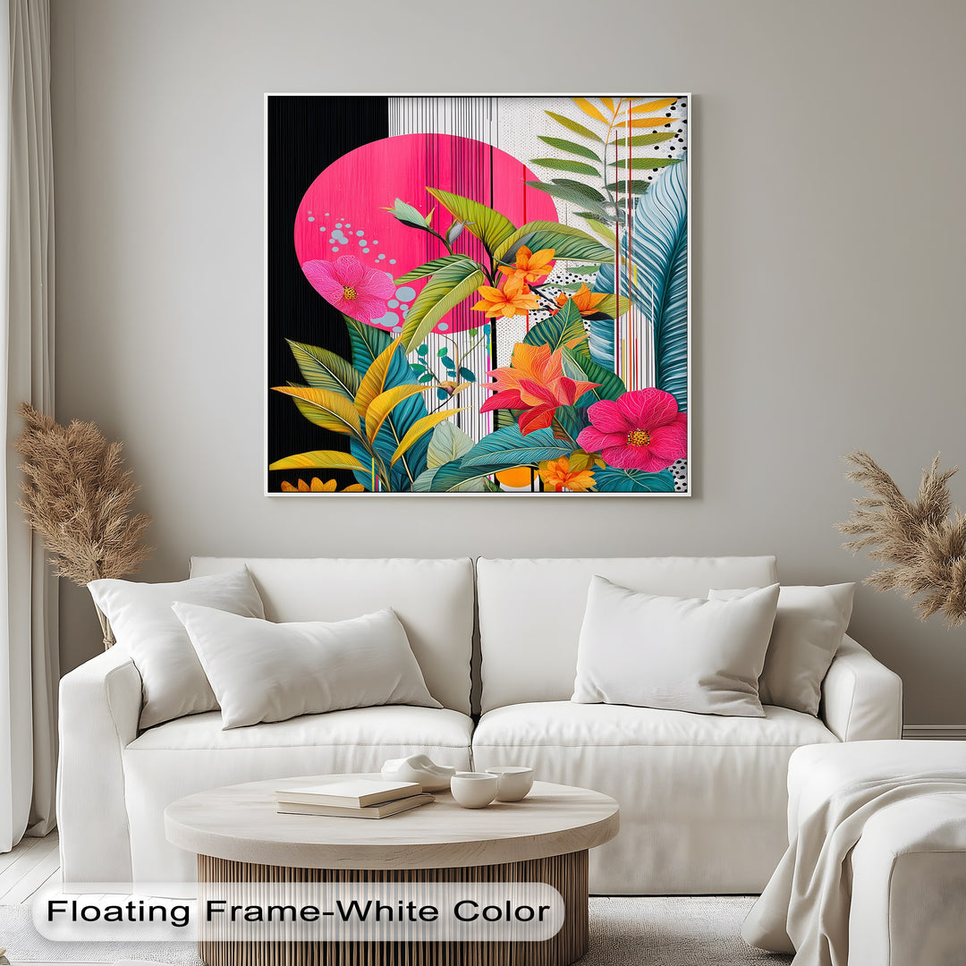 Tropic Pop – Bold Botanical Canvas Print