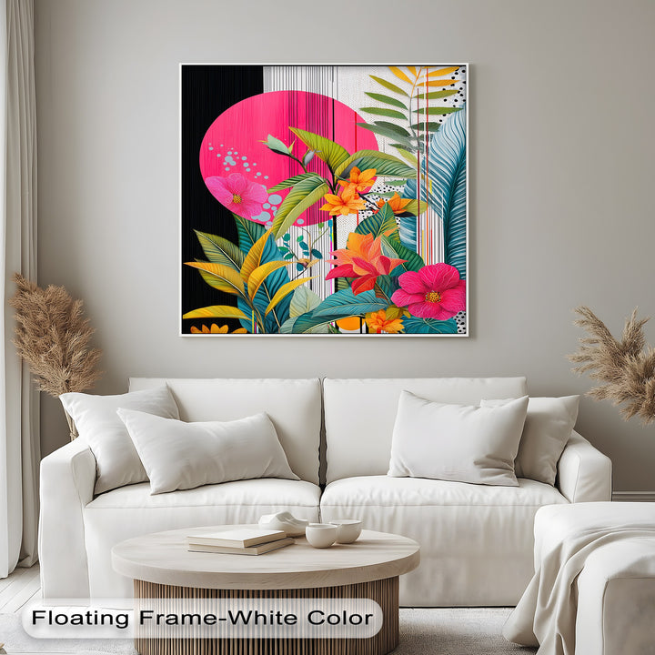 Tropic Pop – Bold Botanical Canvas Print