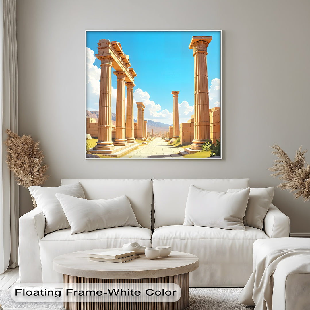 Golden Horizon – Ancient City Ruins Canvas Print