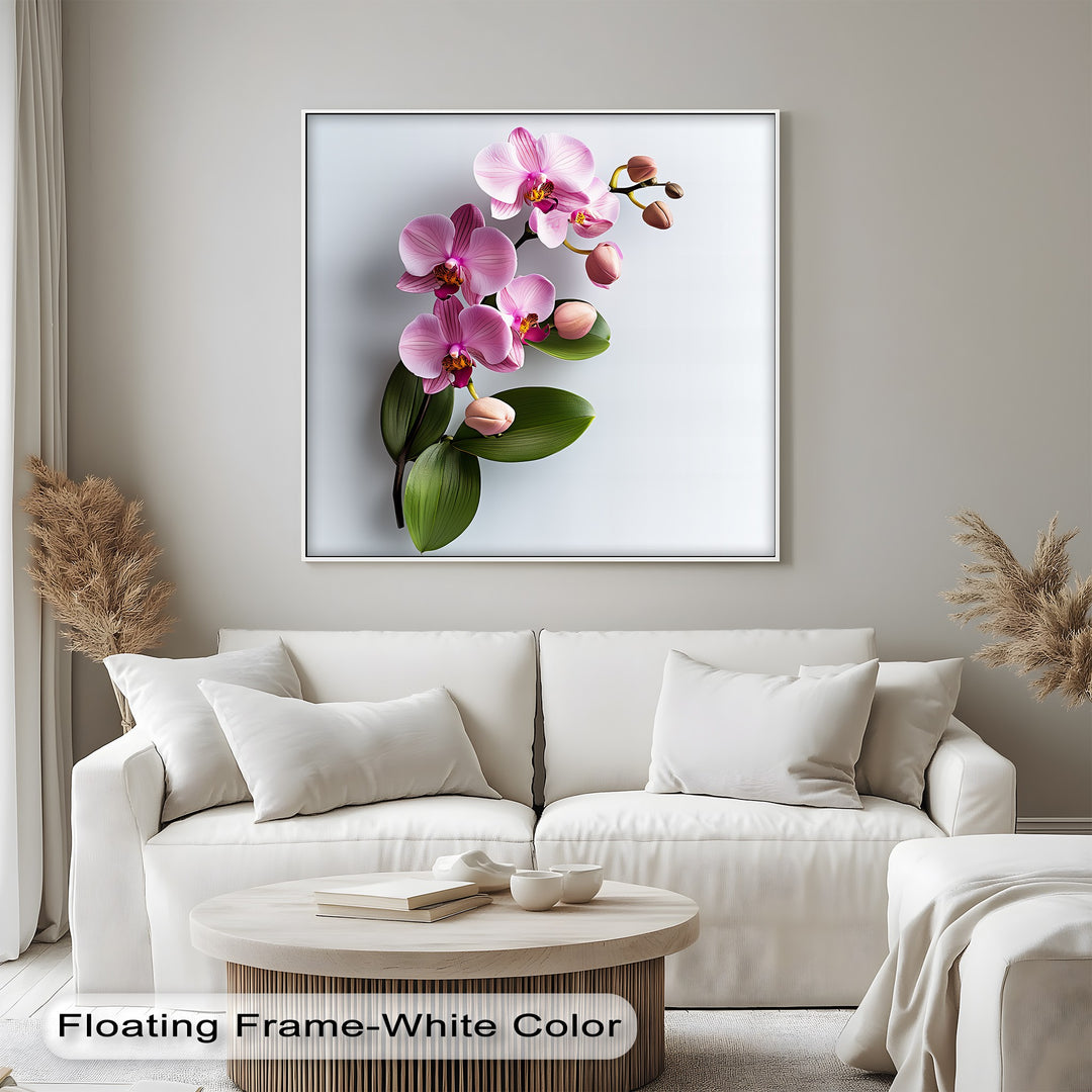 Graceful Orchid Cascade – Pink Botanical Canvas Print