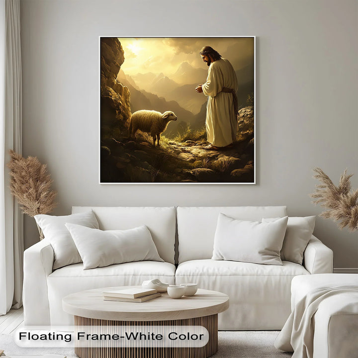 The Lost and Found – Jesus with the Lamb Canvas Print - MyPhotoStation
