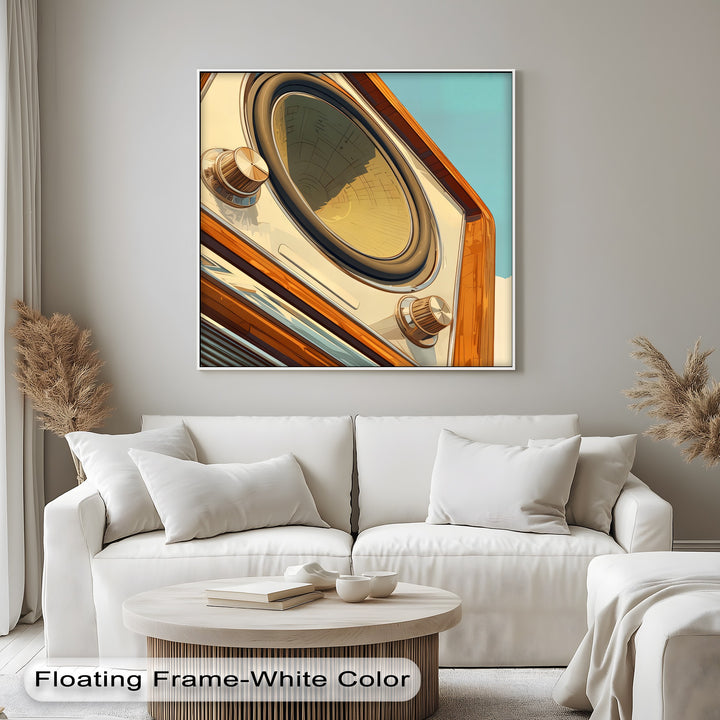 Golden Frequencies – Retro Radio Dial Canvas Print
