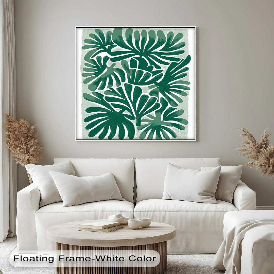 Tropical Frond Symphony – Bold Green Botanical Canvas Print - MyPhotoStation
