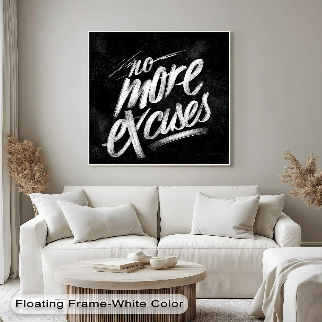 Minimalist motivational artwork for strong interiors

