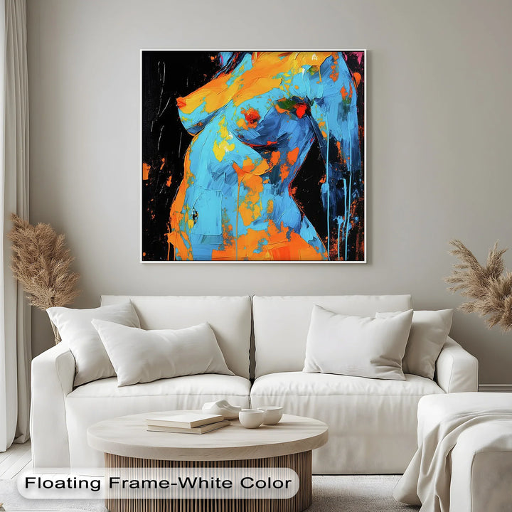 Bold Femme Silhouette – Abstract Nude Woman Canvas Print - MyPhotoStation