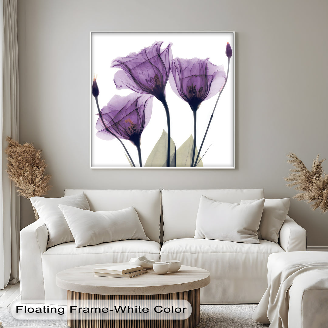 Winterliche Ruhe – Japanische Frau im blauen Kimono, Leinwanddruck | Gerahmtes Kunstwerk