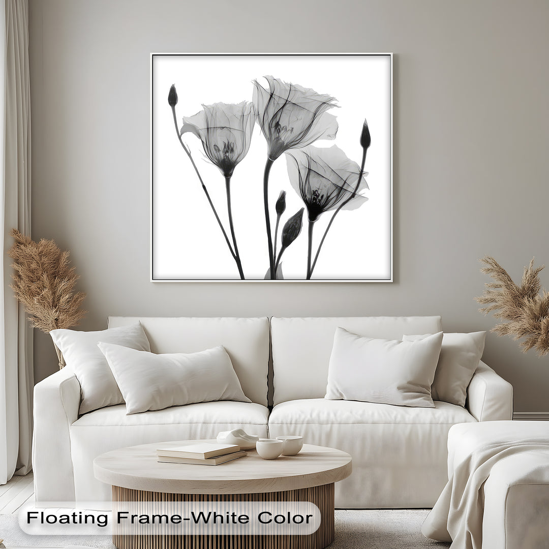 Winterliche Ruhe – Japanische Frau im blauen Kimono, Leinwanddruck | Gerahmtes Kunstwerk