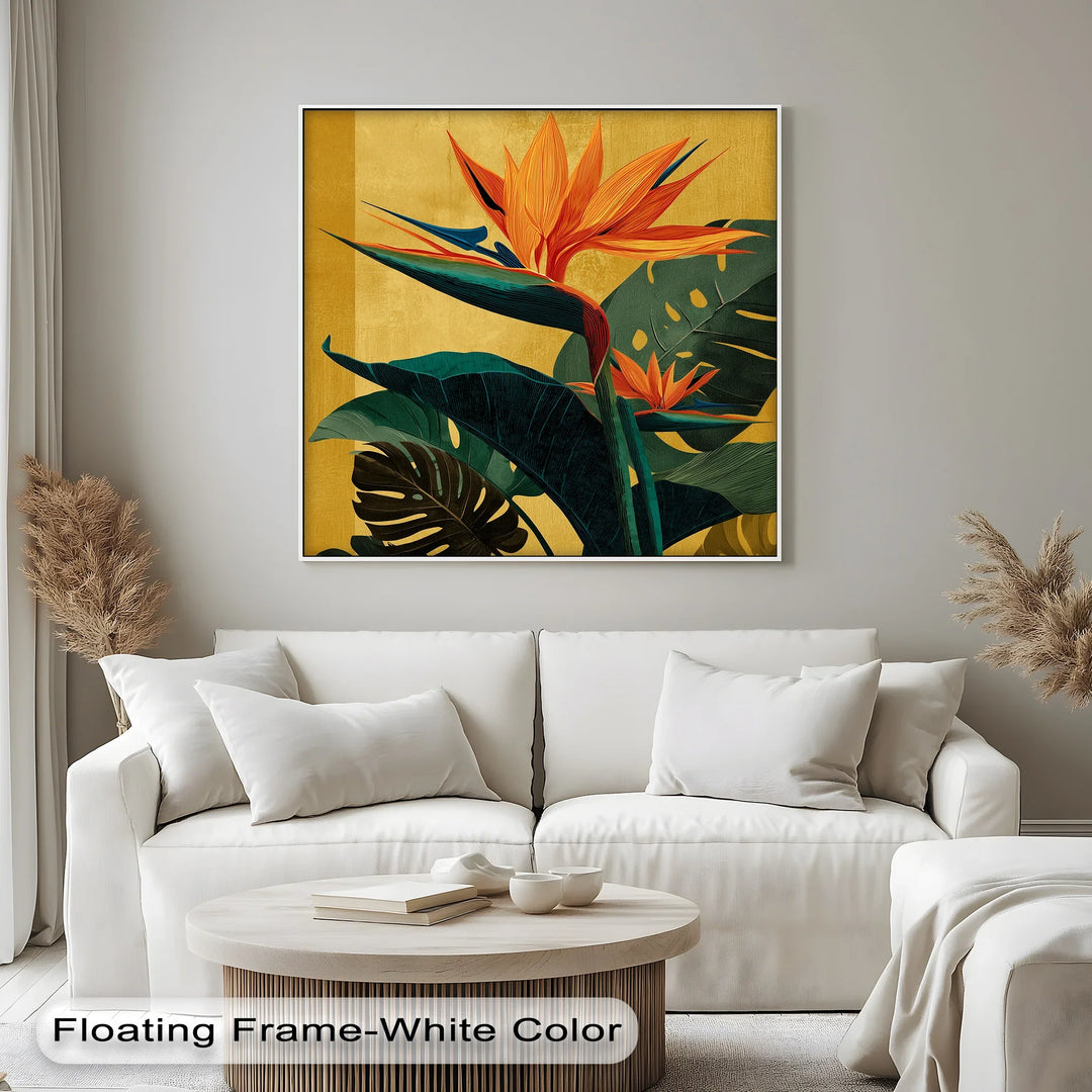 Tropical Bird of Paradise Bloom – Bold Botanical Canvas Print - MyPhotoStation