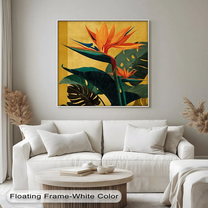 Tropical Bird of Paradise Bloom – Bold Botanical Canvas Print - MyPhotoStation