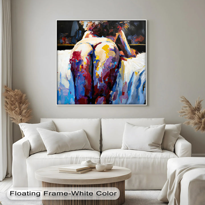 Colorfall Desire – Bold Abstract Female Form Canvas Print - MyPhotoStation