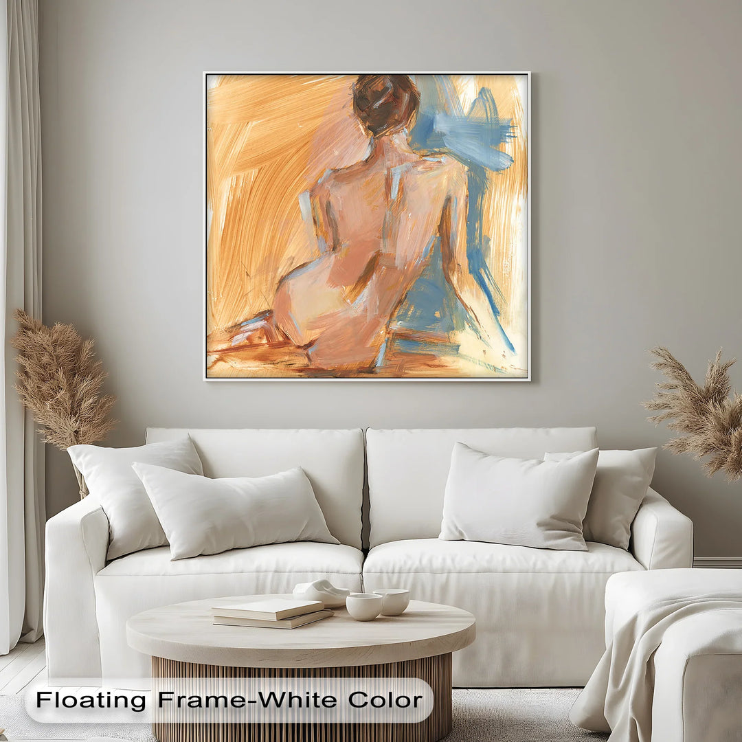 Backlit Grace – Abstract Nude in Earth Tones Canvas Print - MyPhotoStation