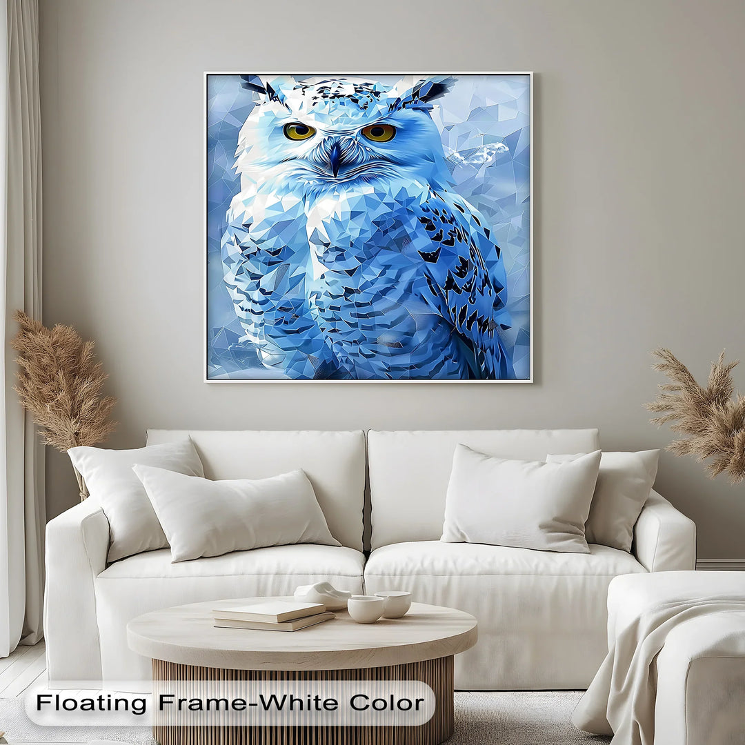 Arctic Majesty – Faceted Blue Owl Portrait Canvas Prints - MyPhotoStation