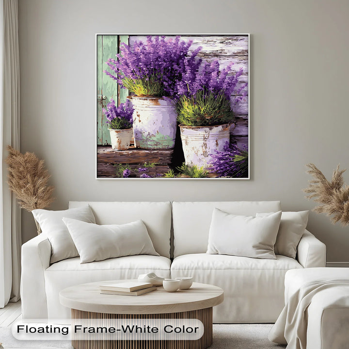 Lavender Charm – Rustic Country Floral Canvas Print - MyPhotoStation