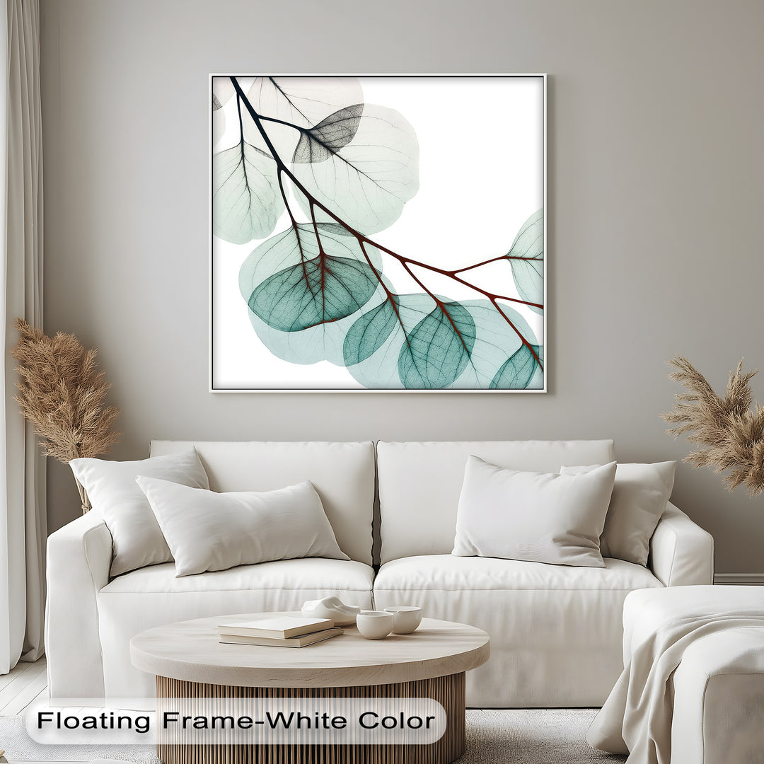 Winterliche Ruhe – Japanische Frau im blauen Kimono, Leinwanddruck | Gerahmtes Kunstwerk