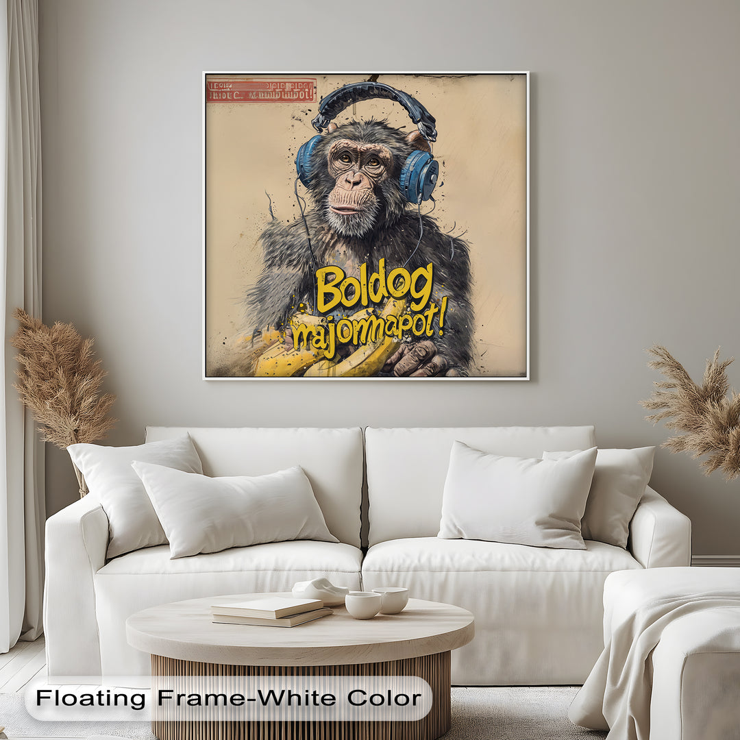 Winterliche Ruhe – Japanische Frau im blauen Kimono, Leinwanddruck | Gerahmtes Kunstwerk