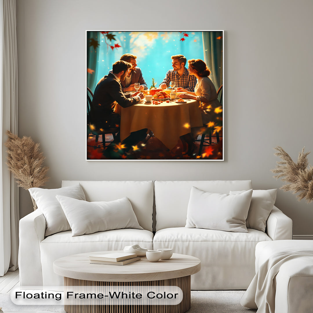 Autumn Gathering Glow – Thanksgiving Canvas Wall Art | Abstract Art