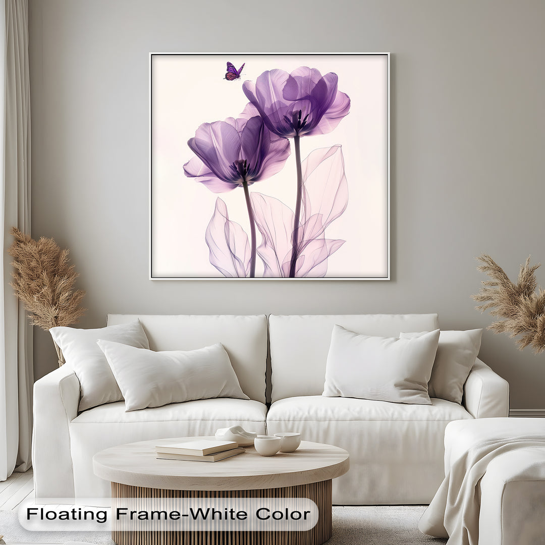 Winterliche Ruhe – Japanische Frau im blauen Kimono, Leinwanddruck | Gerahmtes Kunstwerk