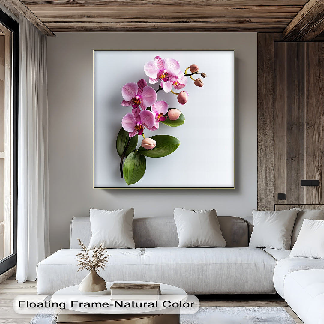 Graceful Orchid Cascade – Pink Botanical Canvas Print